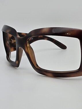 Chanel 5076-H c. 502/73 Tortoise Mother of Pearl Y2K Sunglasses Frame Italy 61mm